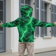 thumbnail image 5 of Psesaysky Boys Graphic Zip Up Hoodies Sweatshirt with Pockets Kids Hooded Coat Casual Outerwear Green Lightning Print 6-7 Years, 5 of 7