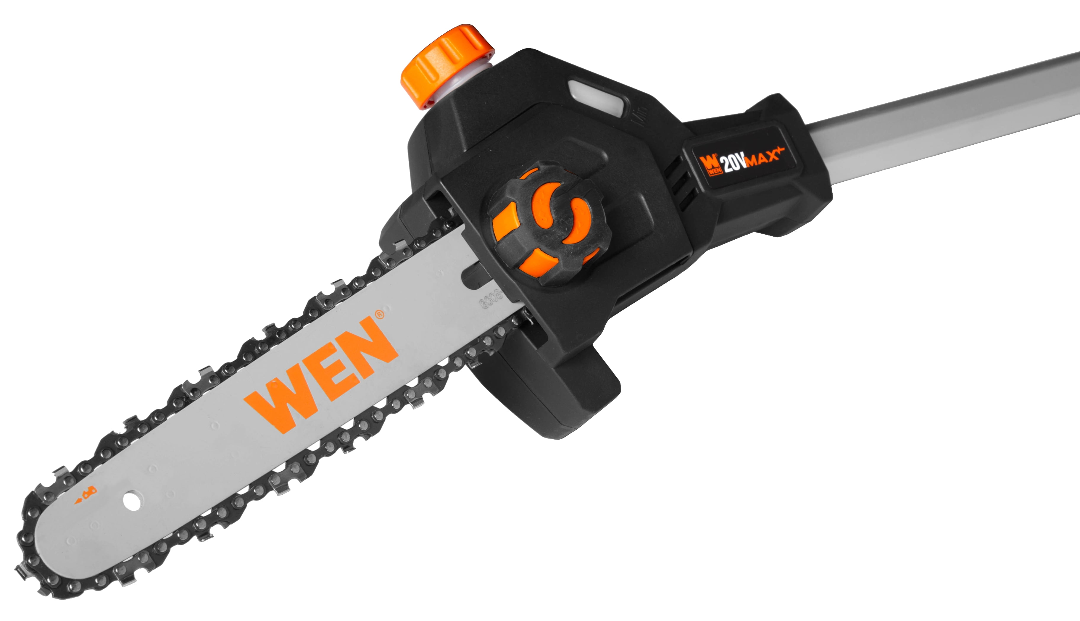 WEN 20V Max Cordless Brushless 8 Inch Pole Saw with 4.0Ah Battery and Charger