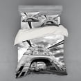 thumbnail image 1 of Ambesonne Modern Bedding Set 4 Pcs, Tower Bridge England, Queen, Black and White, 1 of 3