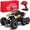 Gold-6 Rounds, variant on 1:12 Rc Car,off Road Truck Remote Control Car Metal Shell 2.4G 4WD Dual Motors, with 2 Batteries Black
