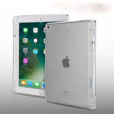 for Apple iPad 9.7-Inch (6th/5th Generation, 2018/2017) Case, [With Pen Slot],Slim Shockproof Resistant Flexible Soft Transparent TPU Protective Anti-crash Tablet Case Cover,Clear