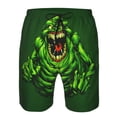 thumbnail image 4 of Ghostbusters Green Men's Beach Shorts Swim Trunks Casual Quick Dry Board Shorts Swimwear with Mesh Lined and Pockets, 4 of 8