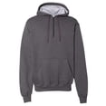 thumbnail image 1 of Champion Cotton Max Hooded Quarter-Zip Sudadera 2XL Charcoal Heather Campeón S185, 1 of 1