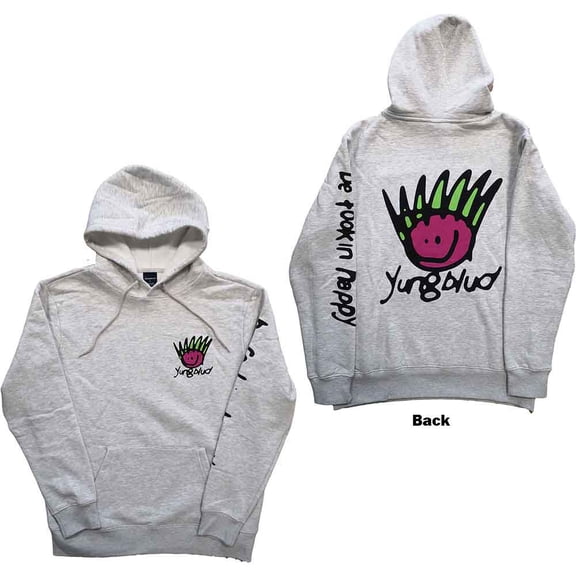 Yungblud Unisex Pullover Hoodie Sweatshirt Face (Back Print) (X-Large)
