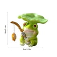 thumbnail image 3 of YOHAVEN Desktop Animal Fishing Resin Ornament Cute Cartoon Figurine Novelty Office Table Shelf Home Decoration Holiday Xmas Seasonal Present, 3 of 6