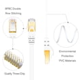 thumbnail image 2 of Cable Ethernet CableGeeker Cat 7 plano blindado de 3 m, paquete de 6, 2 of 7