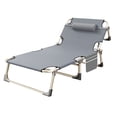 thumbnail image 2 of WM_luoming Folding Lounge Chairs Adjustable Multi Angle Sleeping Cot Portable Chair For Outside Beach Lawn Camping Pool, 2 of 9