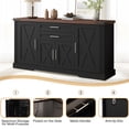 thumbnail image 5 of MDQMD Black Sideboard with 2 Drawers & 4 Doors,Coffee Bar Station with Large Storage for Living Room,Farmhouse Buffet Cabinet for Home, 5 of 11