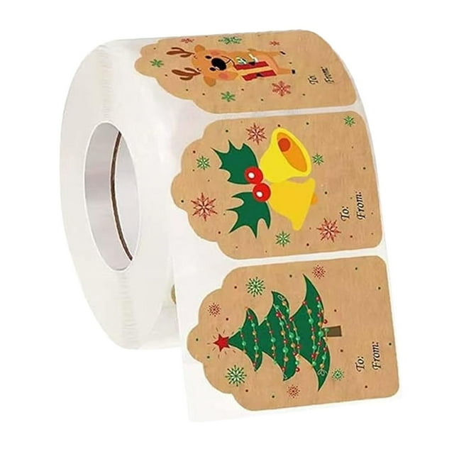 segolike 500 Pieces Christmas Labels Stickers Christmas Name Stickers for Party Favor A