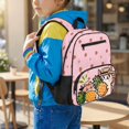 thumbnail image 2 of Pzuqiu Pineapple Axolotl Lightweight Toddler Girls Backpack with Water Bottle Holder Toddler Book Bag With Front Pocket Comfortable Lightweight School Shoulder Bag for Preschool, 2 of 7