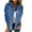 Blue, variant on MaFYtyTPR Coat Fall And Winter Hooded Sweatshirt For Womens Loose Long Sleeves Jacket Solid Color Casual Going Out Coat Blue L