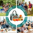 thumbnail image 6 of Large Insulated Lunch Bag With Adjustable Strap 9L/12L Capacity For Work Picnic Travel Lying with Capybara, 6 of 6