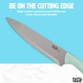 thumbnail image 5 of Tasty 15-Piece Stainless Steel Kitchen Knife Set With Block, Soft-Grip Handles Sage, 5 of 8