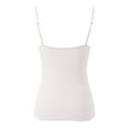 thumbnail image 5 of vigerkar 2025 Summer Camisole for Women Built in Bra Wireless Fabric Support Spaghetti Strap Short Cami White, L, 5 of 8