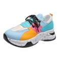 thumbnail image 2 of Pejock Women's Fashion Sneakers Classic Non Slip Running Shoes Ladies Stretch Cloth Large Size Casual Sports Color Block Comfortable Shoes Breathable Sneakers Lightweight Casual Shoes, 2 of 6
