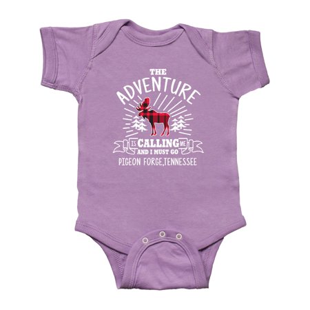 

Inktastic Pigeon Forge Tennessee The Adventure is Calling and I Must Go Gift Baby Boy or Baby Girl Bodysuit