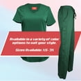 thumbnail image 7 of Natural UniformsWomen's Ultra Soft Stretch Mock Wrap Scrub Top and Pants 82019200NA (Hunter Green, XXX-Large), 7 of 7