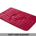 thumbnail image 4 of 1 Piece Rectangular Color Variant Memory Foam Bathroom Rug Set Non-Slip PVC Backing, 4 of 5