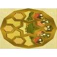 thumbnail image 1 of Ahgly Company Machine Washable Indoor Rectangle Transitional Bold Yellow Area Rugs, 8' x 12', 1 of 7