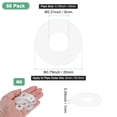 thumbnail image 3 of Uxcell 60-Pack M8 Nylon Flat Washers 8mm ID 20mm OD 1mm Thick Plain Washer Fastener Sealing Spacer Gasket Ring White, 3 of 6
