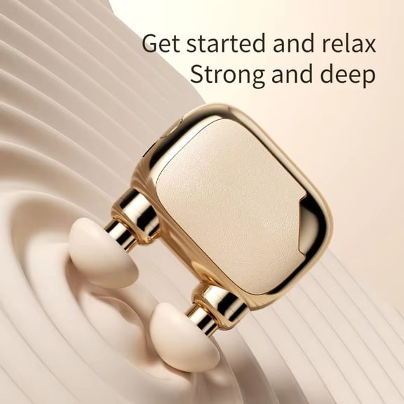 Mini Percussion Massager Cordless Pocket Muscle Massager with 4 Heads, 3 Speeds, USB Rechargeable, Portable Full Body Relaxation for Home, Office & Travel,Silver