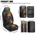 thumbnail image 6 of Xoenoiee Galaxy Bear Forest Print 5 PCS Car Accessories Faux Leather Automotive Seat Covers Full Set Seat Belt Pads Center Console Cover for Women Men, 6 of 7