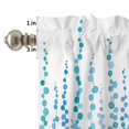 thumbnail image 4 of Light Blue Polka Dot Curtain Valances Set Abstract Watercolor Blue Teal Green Kitchen Curtains 36&nbsp;inch Length Rod Pocket Valance and Tiers 3 Piece Set Small Bedroom Bathroom Laundry Decor, 4 of 9