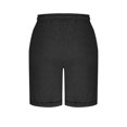 thumbnail image 5 of Women Shorts Knee Length Trendy Casual Bermuda Shorts with Pockets Stretch Drawstring Long Shorts Summer Walking (M, Black), 5 of 8
