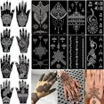 thumbnail image 2 of 16 Sheets Temporary Henna Tattoo Kit, Reusable Tattoo Stencils Sets Indian Arabi, 2 of 5