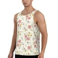 thumbnail image 2 of Easygdp Floral Men's Tank Top, Sleeveless Muscle T Shirts, Breathable, Quick-Dry, Loose for Gym, Running, Fitness - Large, 2 of 9