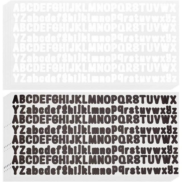EIGTHTAIL 24Sheets 400pcs Large Letter & Number Stickers 2.5 Inch Self Adhesive Letters Stickers Big Font Stickers