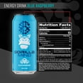 thumbnail image 2 of Gorilla Mind Energy Drink, No Sugar or Artificial Colors, Blue Raspberry, 16 oz, 12 pack Cans, 2 of 6
