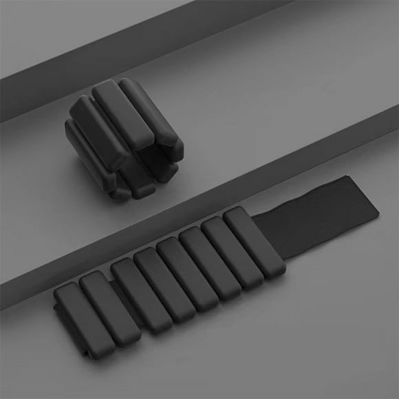 Adjustable Weighted Wrist & Ankle Bands – Portable Arm/Leg Weights for Running, Fitness & Strength Training (black,1 pound per pair)