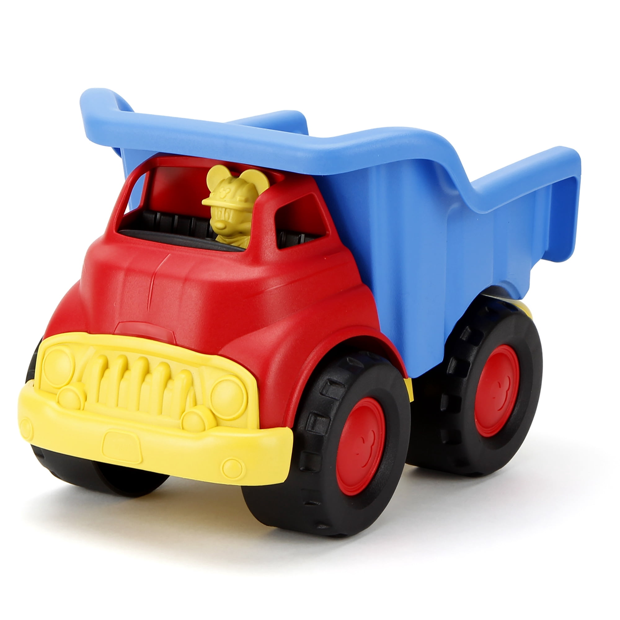 Green Toys: Disney Baby - Mickey Mouse Dump Truck - Red & Blue - Pretend Play Vehicle, Recycled Plastic, Transporter Toy, Kids & Toddler Ages 6 Mo+