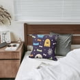 thumbnail image 5 of Halloween Throw Pillow Covers Happy Halloween Ghost Boo Spooky Pillow Cases Throw Cushion Cover Cushion Cases for Home Office Halloween Decor,16x16 Inch (2Pcs), 5 of 6