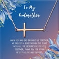 thumbnail image 2 of To My God Mother Mother's Day Gift, Gift for Her, Godmother's Day Gift, Godmother's Gift for Mother's Day, Godmother's Day Necklace and Card[Rose Gold CrossBlue-Orange Gradient, 2 of 5