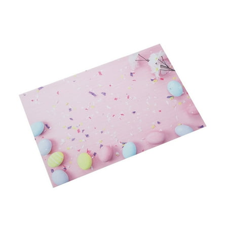 

Table Mat Tabletop Decoration Spring Easter Bunny Egg Mat Set of 4 Non-slip Stain Heat Resistant Dining Home Kitchen Interior 12x18