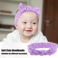 thumbnail image 3 of Polka Dot Bow Headband Fashion Cute Cotton Hair Band for Teenager Purple 7.7Inch, 3 of 6