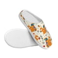 thumbnail image 3 of Daiia Squirrel With Colorful Tail Print Women’s Fuzzy Slippers Memory Foam Lightweight House Shoes Cozy Loafer Flannel House Shoes-40/41, 3 of 7