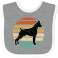 thumbnail image 3 of Inktastic Boxer Dog Vintage Silhouette Boys or Girls Baby Bib, 3 of 4