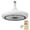 Gray, variant on Smart Remote Control LED Fan Light,E27 Socket with Adjustable Brightness and 3 Wind Speeds,Built-In Aromatherapy Function for Bedroom and Living Room,Energy-Saving Ceiling Mount Installation