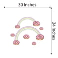 thumbnail image 4 of Danish Pastel Wall Decal Cute Pastel Rainbow Over Donuts with Rainbow Sprinkles Bedroom Wall Decal for Girls Cute Themed Room Décor - Size: 30 In x 24 In, 4 of 5