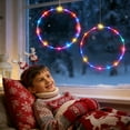 thumbnail image 2 of 2PCS Christmas Window Lights Decoration Battery Powered, Indoor round 20 LED Copper Wire Hanging String Lights For Home, Living Room(colorful), 2 of 5