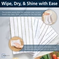 thumbnail image 6 of Mainstays Microfiber Kitchen Towels, Absorbent Cleaning Cloths, 15" x 25" White 4 pack, 6 of 10