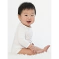 thumbnail image 4 of Little Star 100% Organic Cotton 3 Pack White Bodysuit Long Sleeve Mit Cuff, 4 of 8
