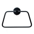 thumbnail image 1 of 304 Stainless Steel Capsule Towel Ring, Wall Mounted Napkin & Hand Towel Holder For Bathroom, Kitchen & Wash Basin, Space Saving Modern Design, Triangular (Matte Black Finish) Pack Of 1, 1 of 4
