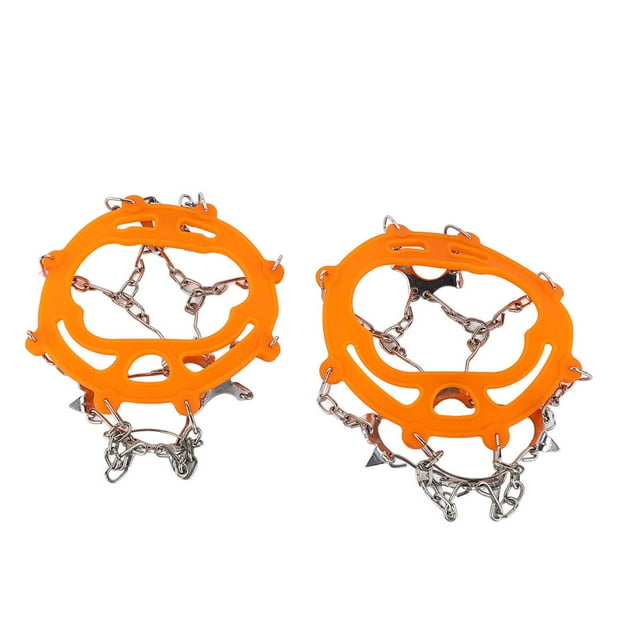Crampones De Hielo Para Nieve, Uso Versátil Crampones TPE Acero Naranja Para Escalar