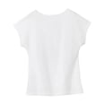 thumbnail image 4 of Camiseta para mujer de verano Tops transpirable cuello redondo camiseta para uso diario viaje a la playa SG, 4 of 7