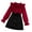 Red, variant on Fgnfyis Girls Outfit Sets Long Ruffled Sleeve Nylon Lace Patchwork Tops Solid Skirt 2PCS Outfits Skin-friendly and Comfortable Brown 11-12 Years