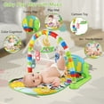thumbnail image 2 of Baby Play Mat Gym with Piano & Toys-Tummy Time Activity Mat for Infants 0-12M (Green), 2 of 9
